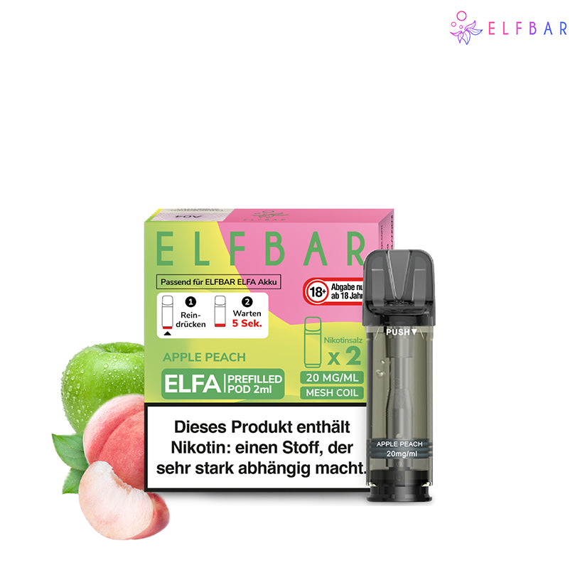 Elfbar Elfa Pod - Apple Peach Nova Smoke Elfbar Elfa Pod - Apple Peach Nova Smoke