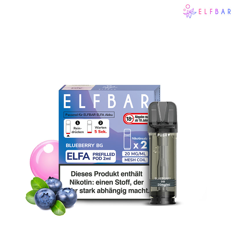 Elfbar Elfa Pod - Blueberry Bubblegum Nova Smoke Elfbar Elfa Pod - Blueberry Bubblegum Nova Smoke