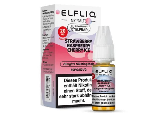 Elfbar Elfliq 20mg - Strawberry Raspberry Cherry Ice