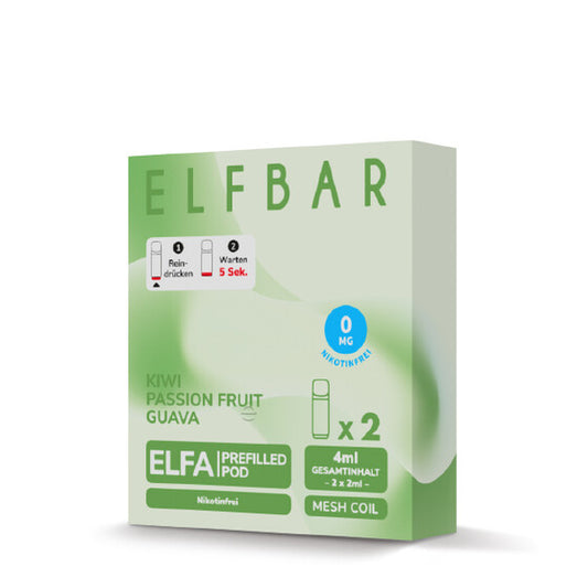 Elfbar Elfa Pod - Kiwi Passion Guave NIKOTINFREI