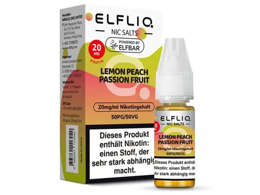 Elfbar Elfliq 20mg - Lemon Peach Passion Fruit