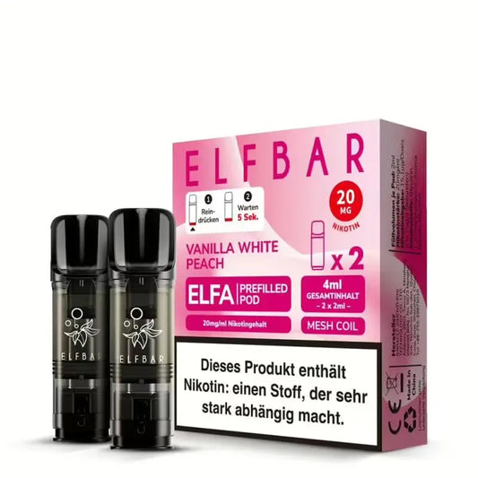 Elfbar Elfa Pod - Vanilla White Peach